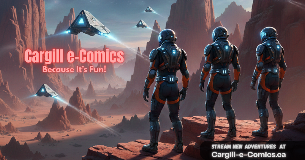 Wayne A. Cargill ~ Client Scout graphic design for Cargill e-Comics logo used on My e-Canada: Saskatchewan digital content