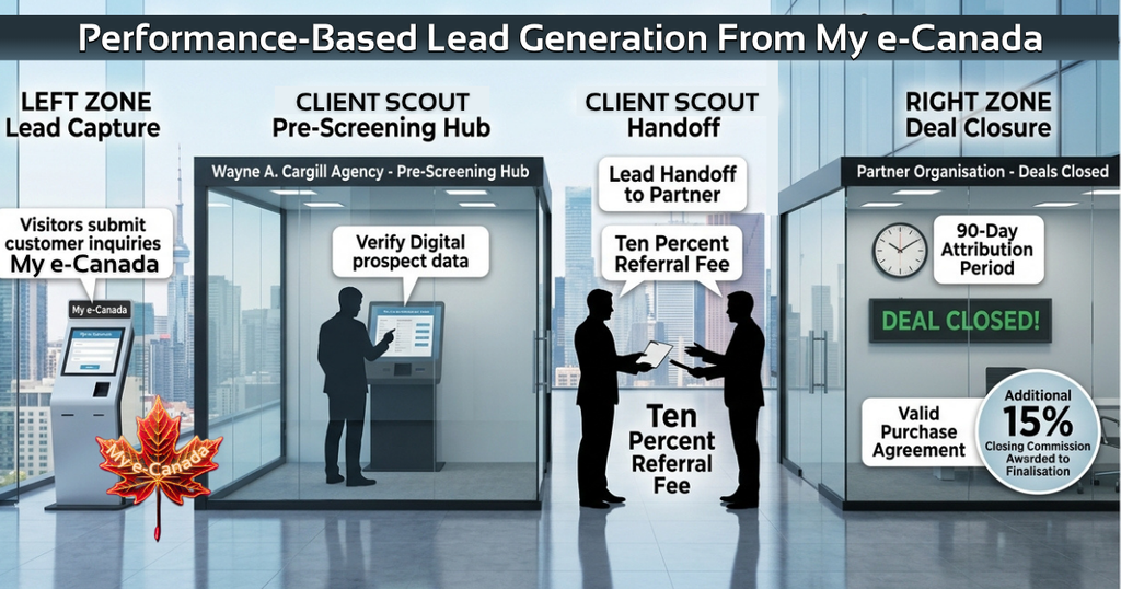 Wayne A. Cargill ~ Client Scout graphic design for Client Scout e-Marketing Performance-Based Lead Generation used in My e-Canada Word On The Street A Unique Alliance: Canada and the European Union News Investigative Exposé, My e-Canada Cape Breton Weather, and Advanced Image Cloning digital gallery