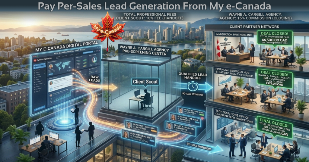 Wayne A. Cargill ~ Client Scout graphic design for Client Scout e-Marketing Pay-Per-Sale Lead Generation used in My e-Canada St. John's Weather digital content, and Advanced Image Cloning digital gallery